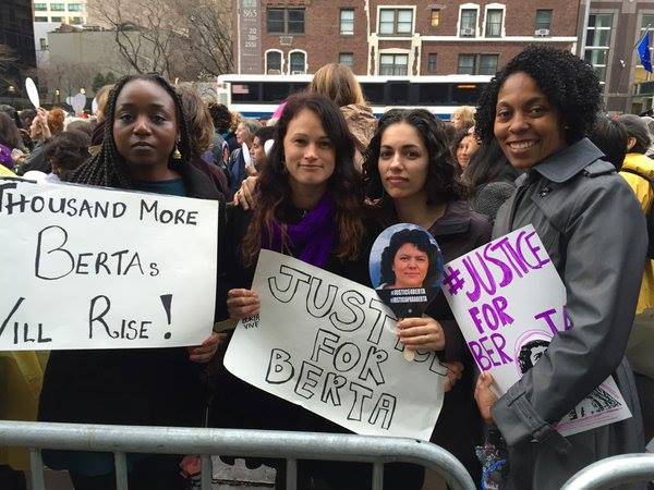 Members of FRIDA community and beyond join the #JusticeforBerta rally in New York City