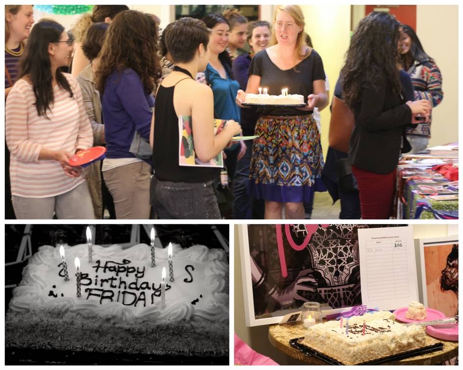 CELEBRATING: And here comes the cake! It was so awesome to see everyone celebrate for us and with us. Five years of strengthening young feminist organizing worldwide is an important milestone in our journey and the joy and cheer of supporters like you can only make it even better and meaningful. 